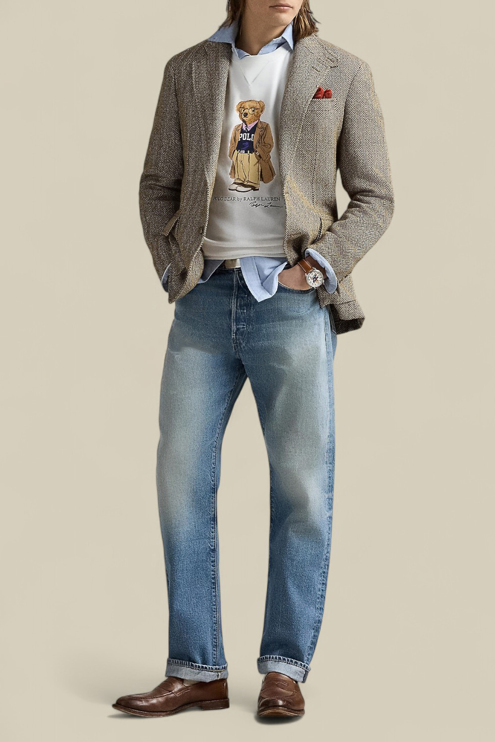 תמונת כל הלוק של סווטשירט דובי